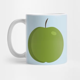 Green apple icon in flat design Mug